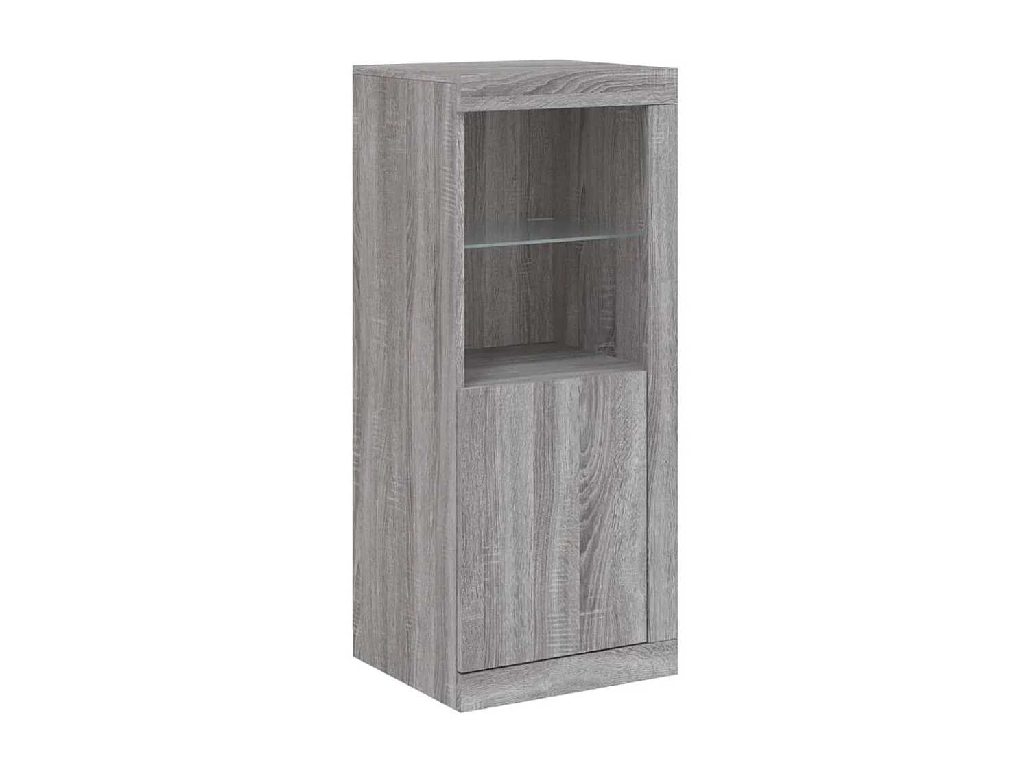 Sideboard Grau Anrichte mit LED-Leuchten Sonoma 41x37x100 cm -RM13429