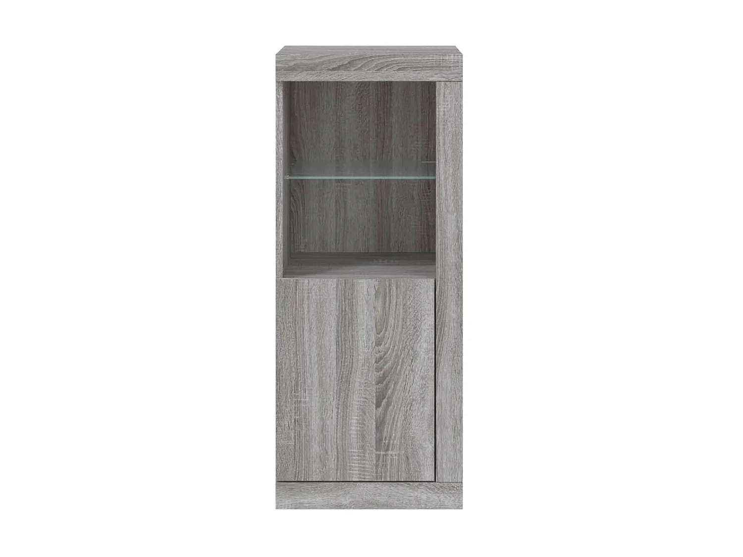 Sideboard Grau Anrichte mit LED-Leuchten Sonoma 41x37x100 cm -RM13429
