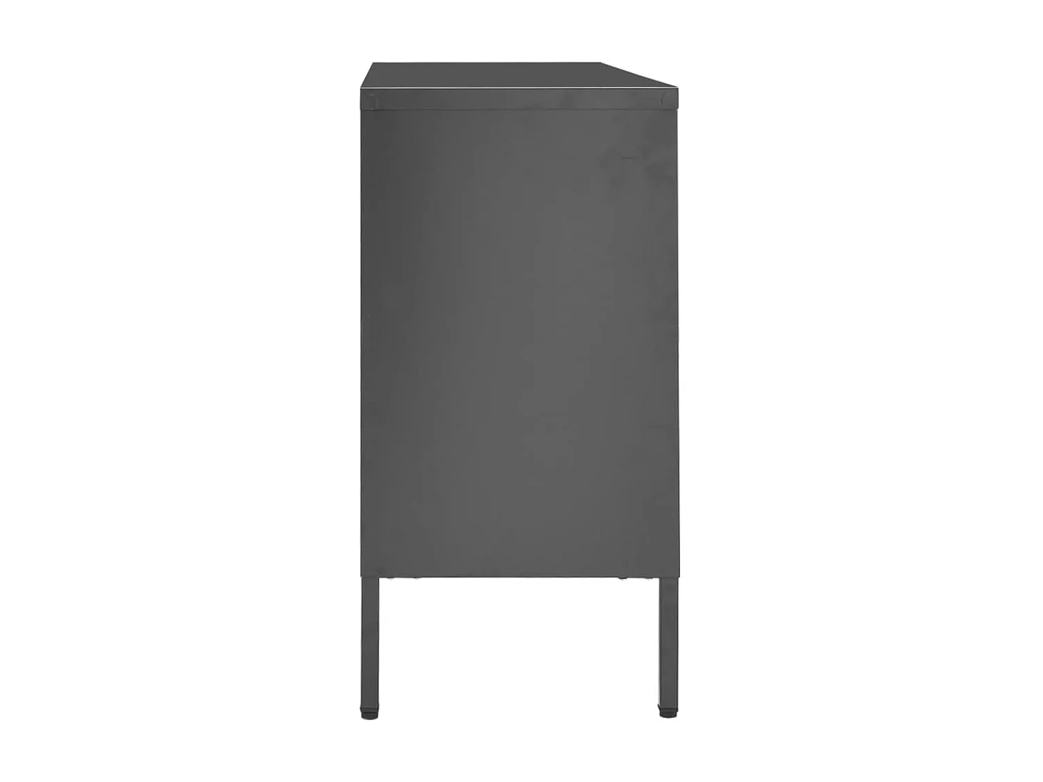 Sideboard Lowboard - Anthrazit 105x35x70 cm Stahl und Hartglas -RM49385