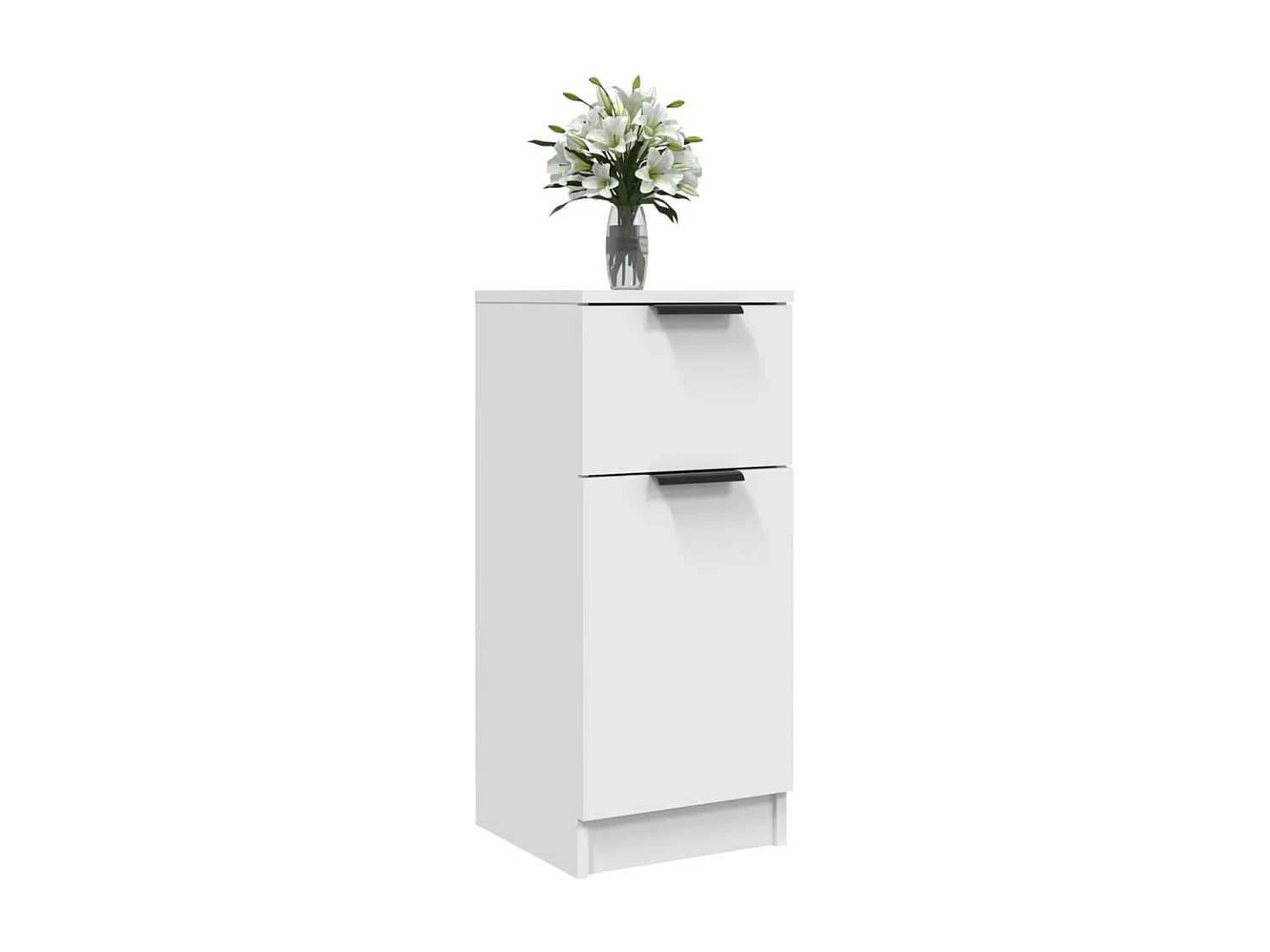 Sideboards im 2er-Set Lowboards Weiß 30x30x70 cm Holzwerkstoff -RM51304