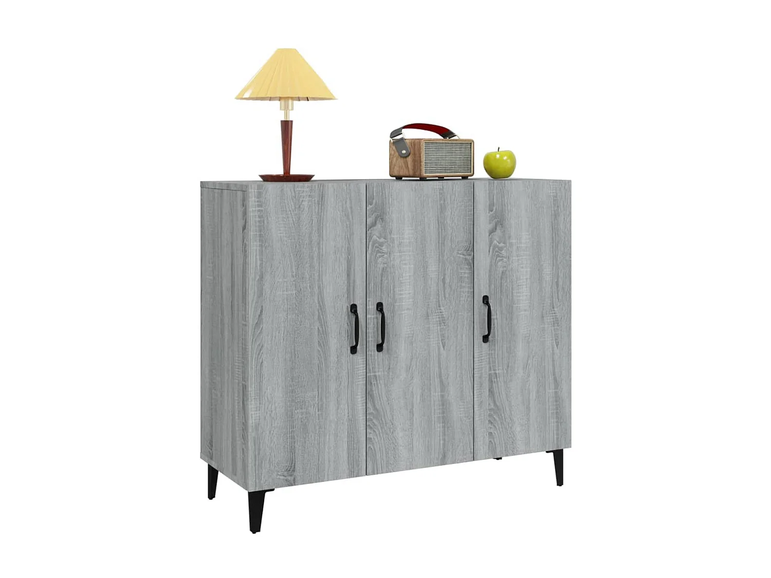Sideboard Lowboard - Grau Sonoma 90x34x80 cm Holzwerkstoff -RM82995