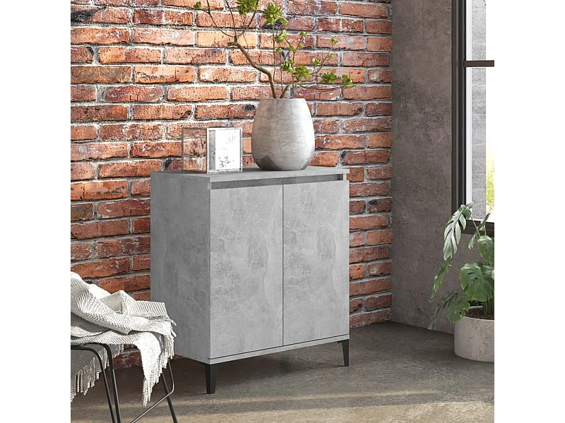 Sideboard Lowboard - Betongrau 60x35x70 cm Holzwerkstoff -RM66559