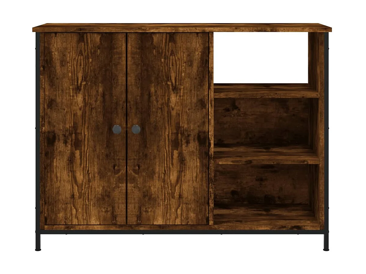 Sideboard Anrichte Räuchereiche 100x33x75 cm Holzwerkstoff -RM67640