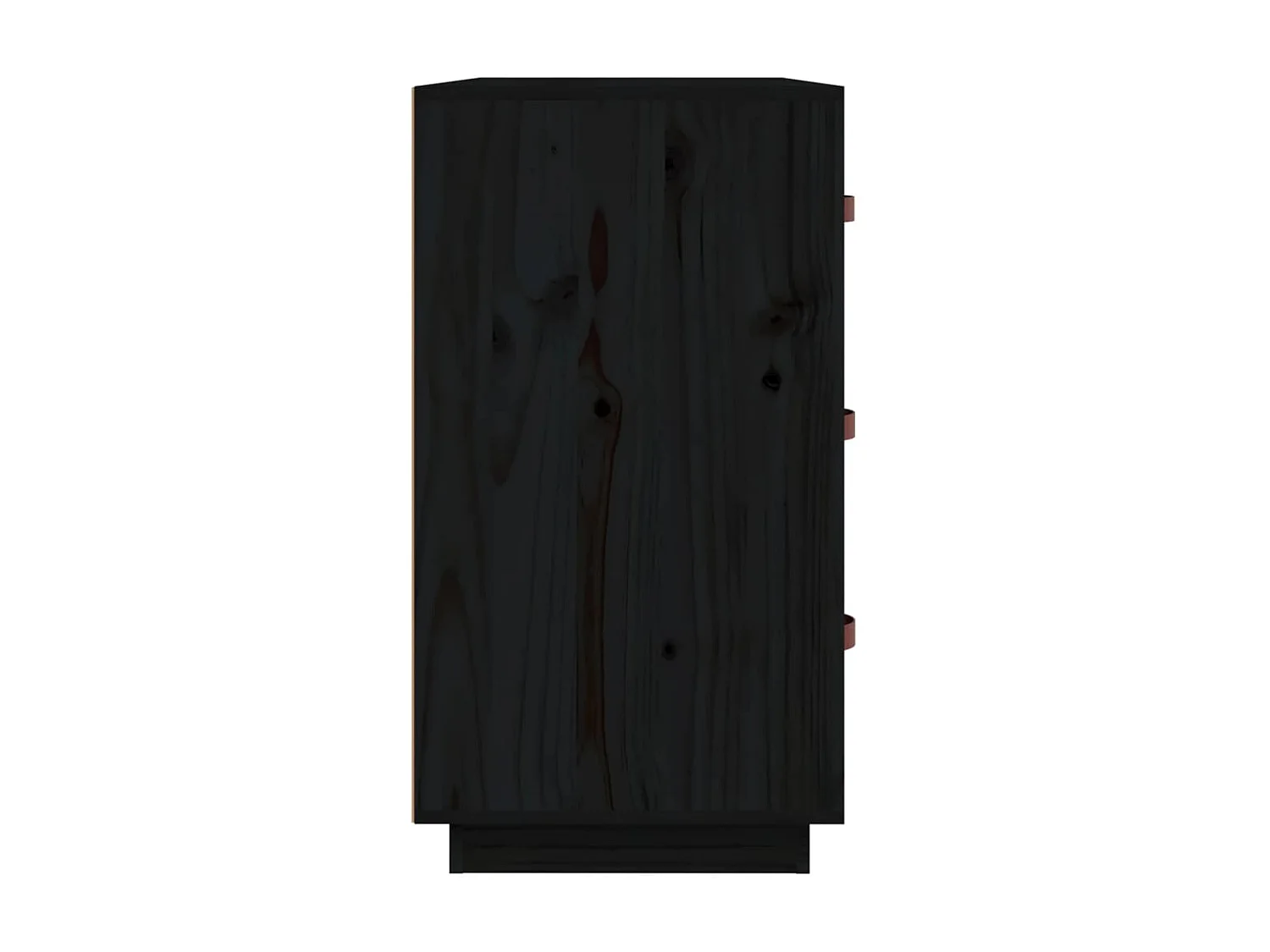 Sideboard Schwarz Anrichte 80x40x75 cm Massivholz Kiefer -RM20731