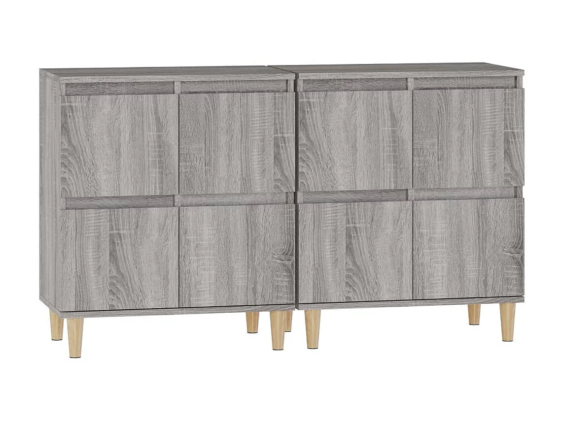 Sideboards Grau im 2er-Set Anrichten Sonoma 60x35x70 cm Holzwerkstoff -RM64420
