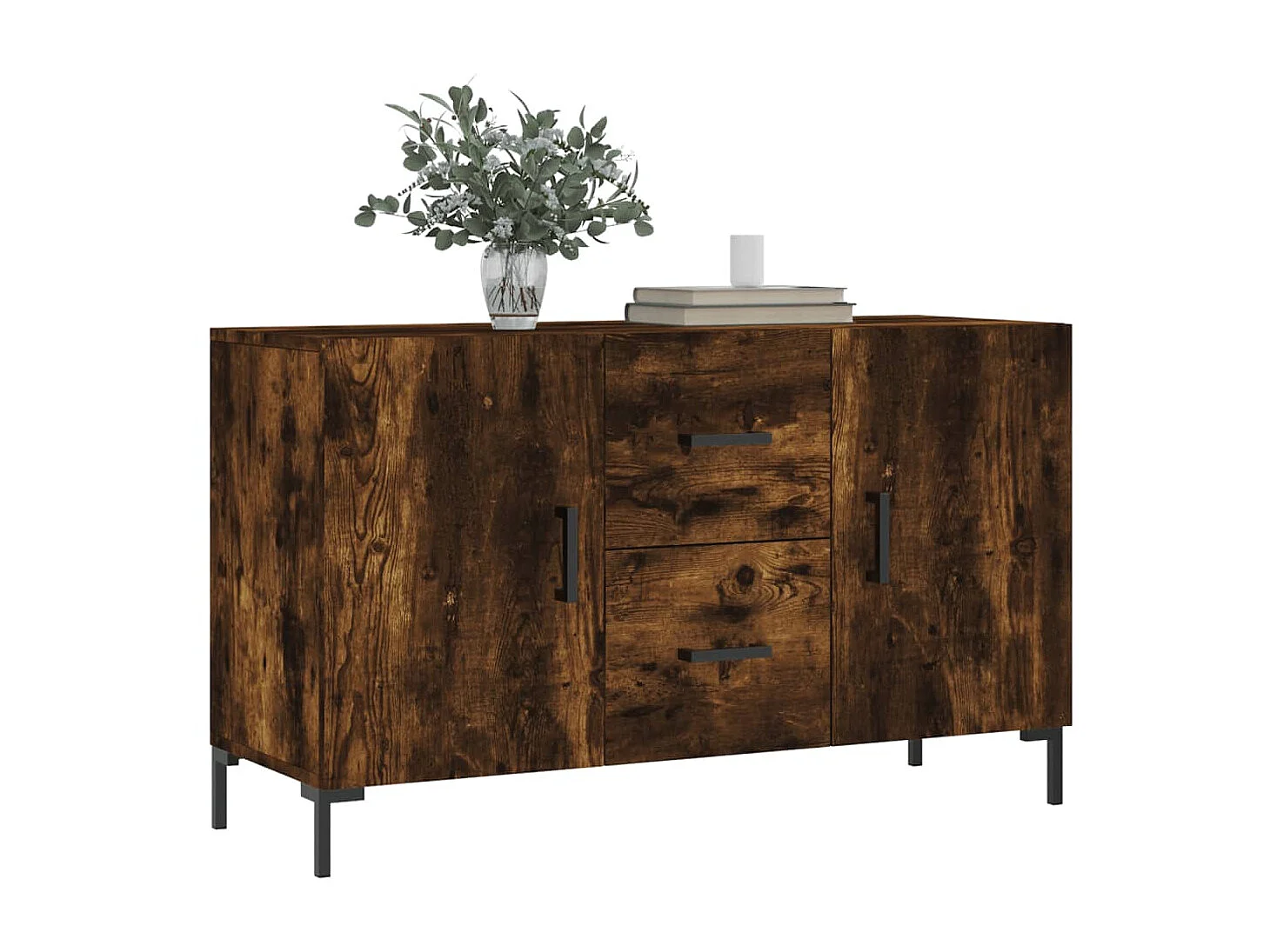 Sideboard Anrichte Räuchereiche 100x36x60 cm Holzwerkstoff -RM18635