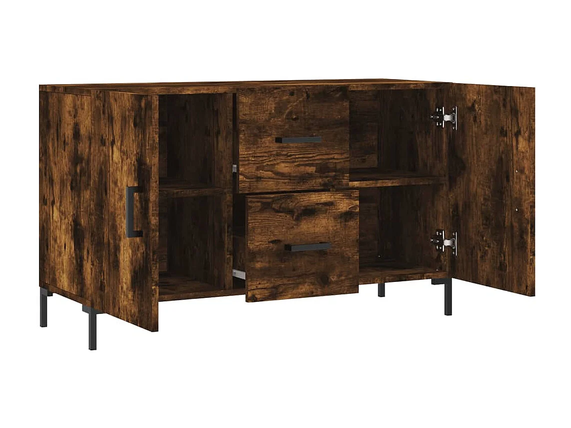 Sideboard Anrichte Räuchereiche 100x36x60 cm Holzwerkstoff -RM18635