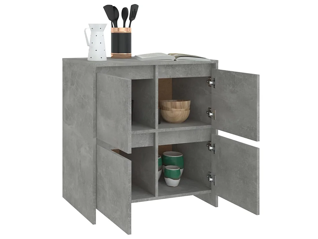 Sideboard Lowboard - Betongrau 70x41x75 cm Holzwerkstoff -RM26520