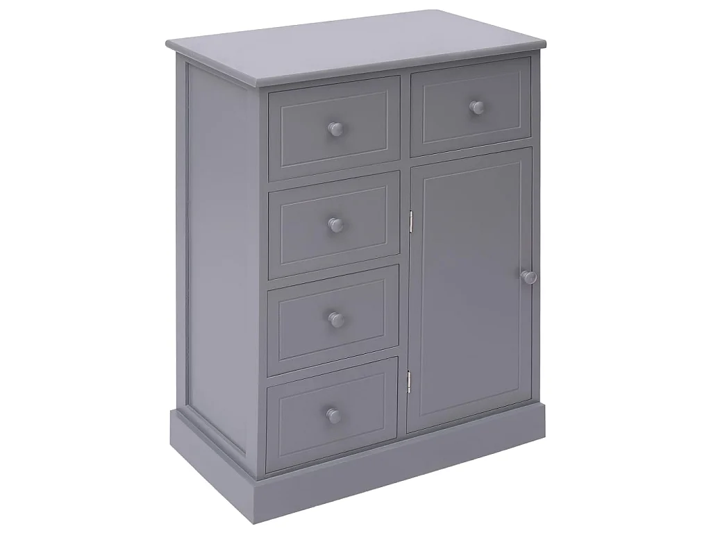 Sideboard Anrichte mit 10 Schubladen Grau 113x30x79 cm Holz -RM68047