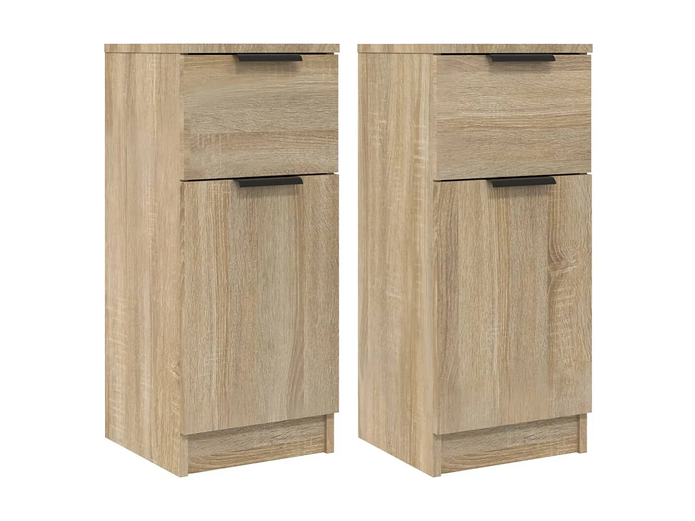 Sideboards im 2er-Set Lowboards Sonoma-Eiche 30x30x70 cm Holzwerkstoff -RM76016
