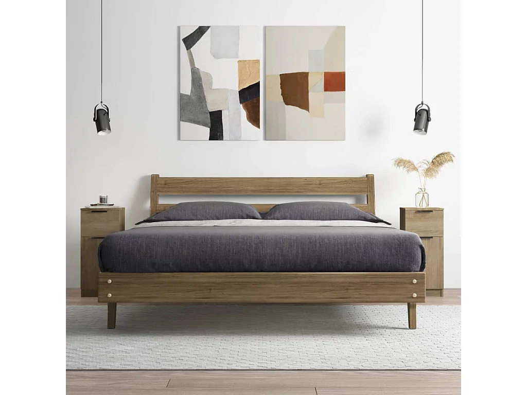 Sideboards im 2er-Set Lowboards Sonoma-Eiche 30x30x70 cm Holzwerkstoff -RM76016