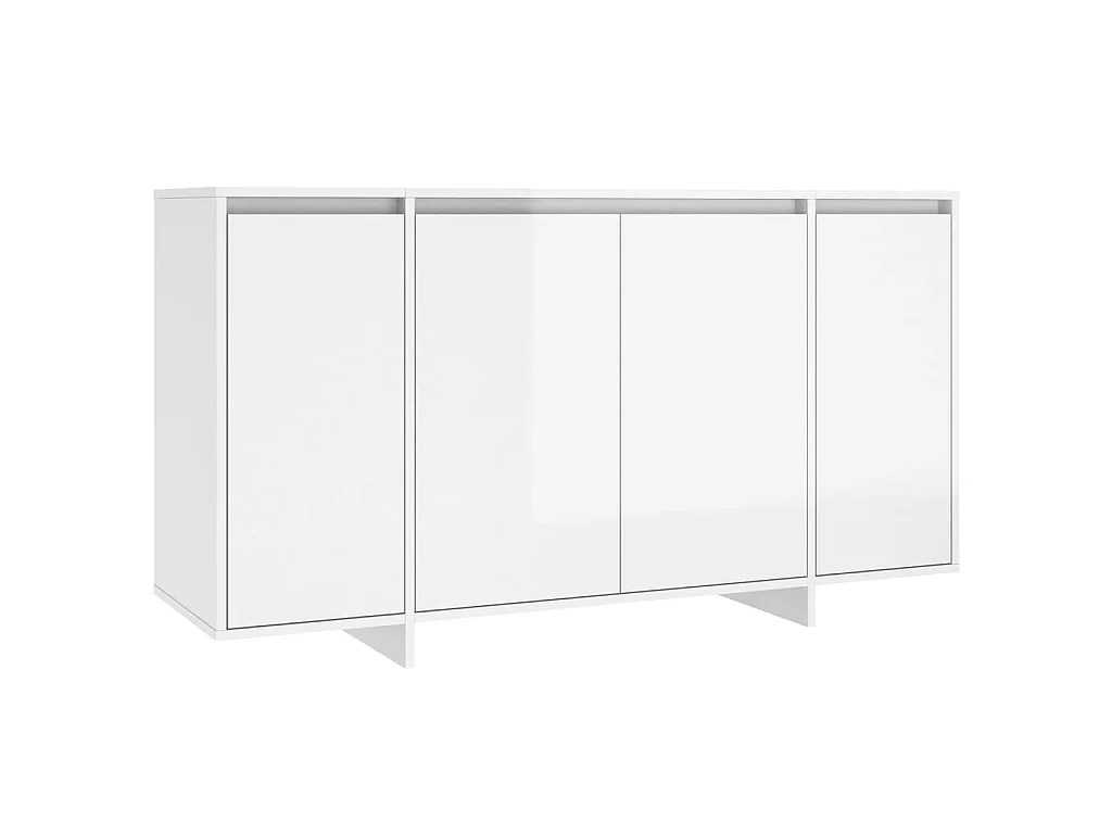 Sideboard Lowboard - Hochglanz-Weiß 135x41x75 cm Holzwerkstoff -RM48728