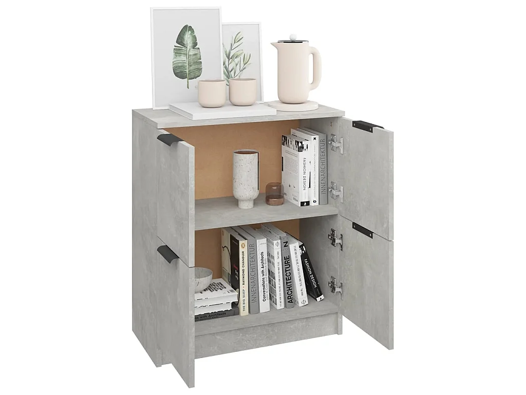 Sideboard Lowboard - Betongrau 60x30x70 cm Holzwerkstoff -RM40197