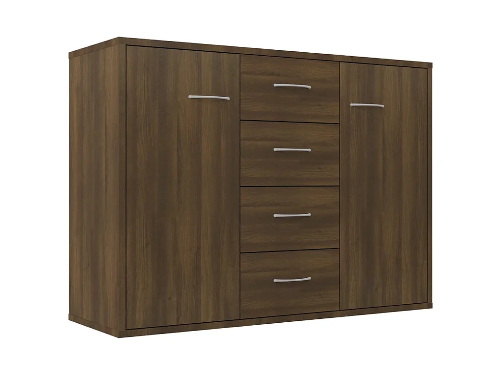 Sideboard Lowboard - Braun Eichen-Optik 88x30x65 cm Holzwerkstoff -RM80654