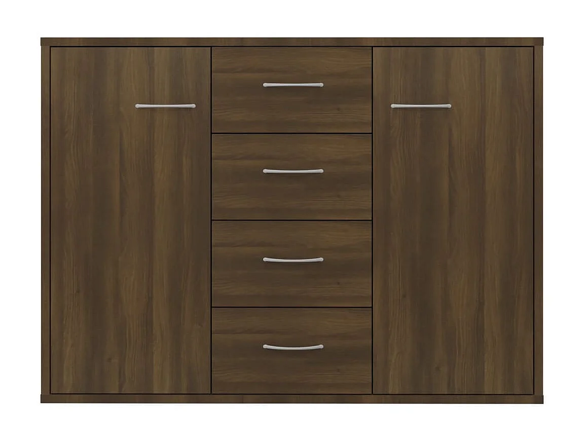 Sideboard Lowboard - Braun Eichen-Optik 88x30x65 cm Holzwerkstoff -RM80654