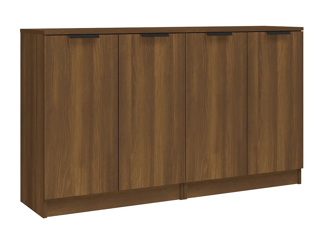 Sideboards im 2er-Set Lowboards Braun Eichen-Optik 60x30x70 cm Holzwerkstoff -RM75704