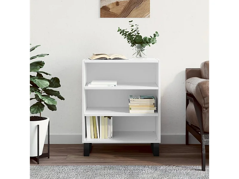 Sideboard Lowboard - Hochglanz-Weiß 57x35x70 cm Holzwerkstoff -RM67198