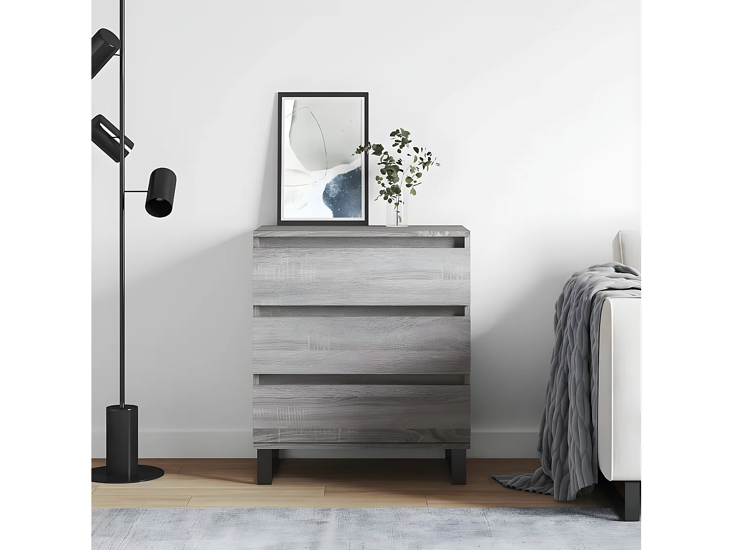 Sideboard Grau Sonoma - Lowboard 60x35x70 cm Holzwerkstoff -RM73018