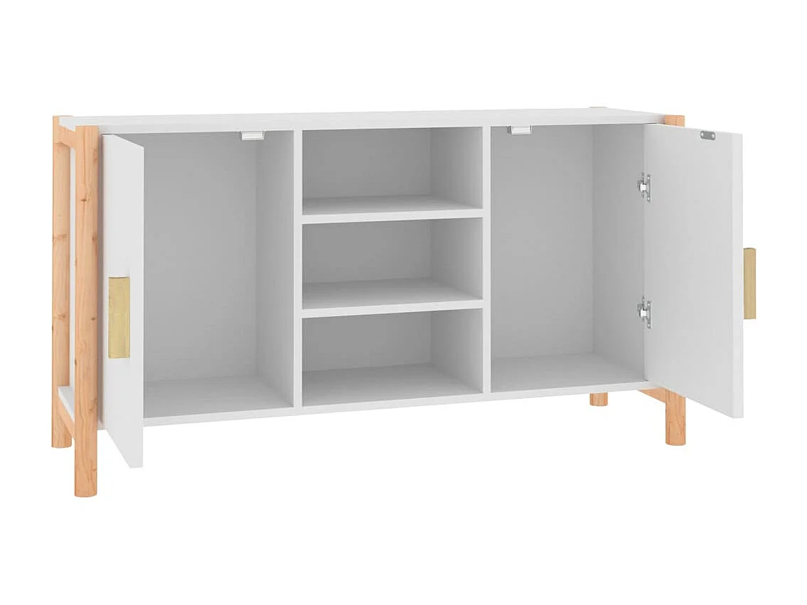 Sideboard Weiß Anrichte 107x38x60 cm Holzwerkstoff -RM35362