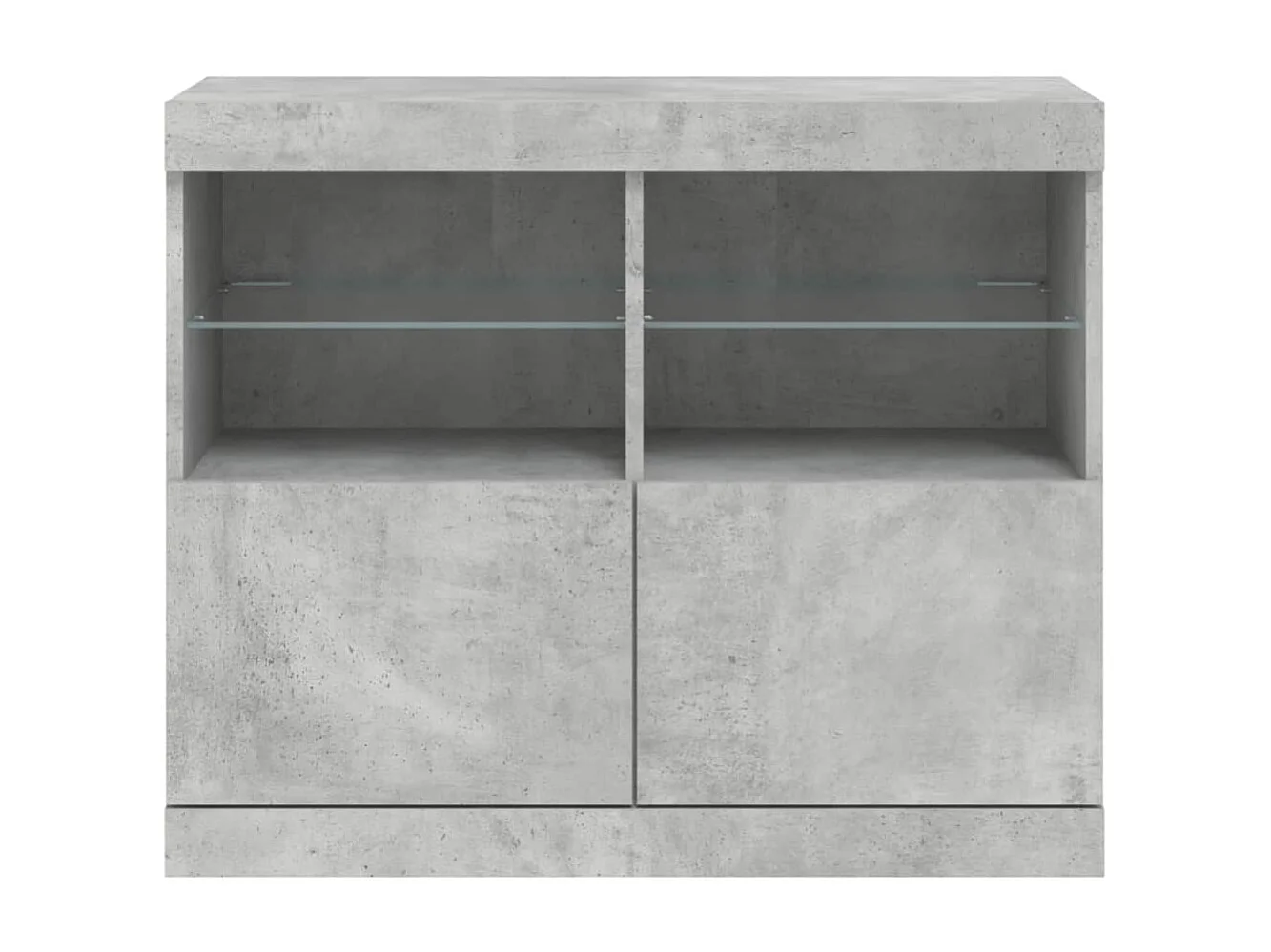 Sideboard mit LED-Leuchten - Anrichte Betongrau 81x37x67 cm -RM68610