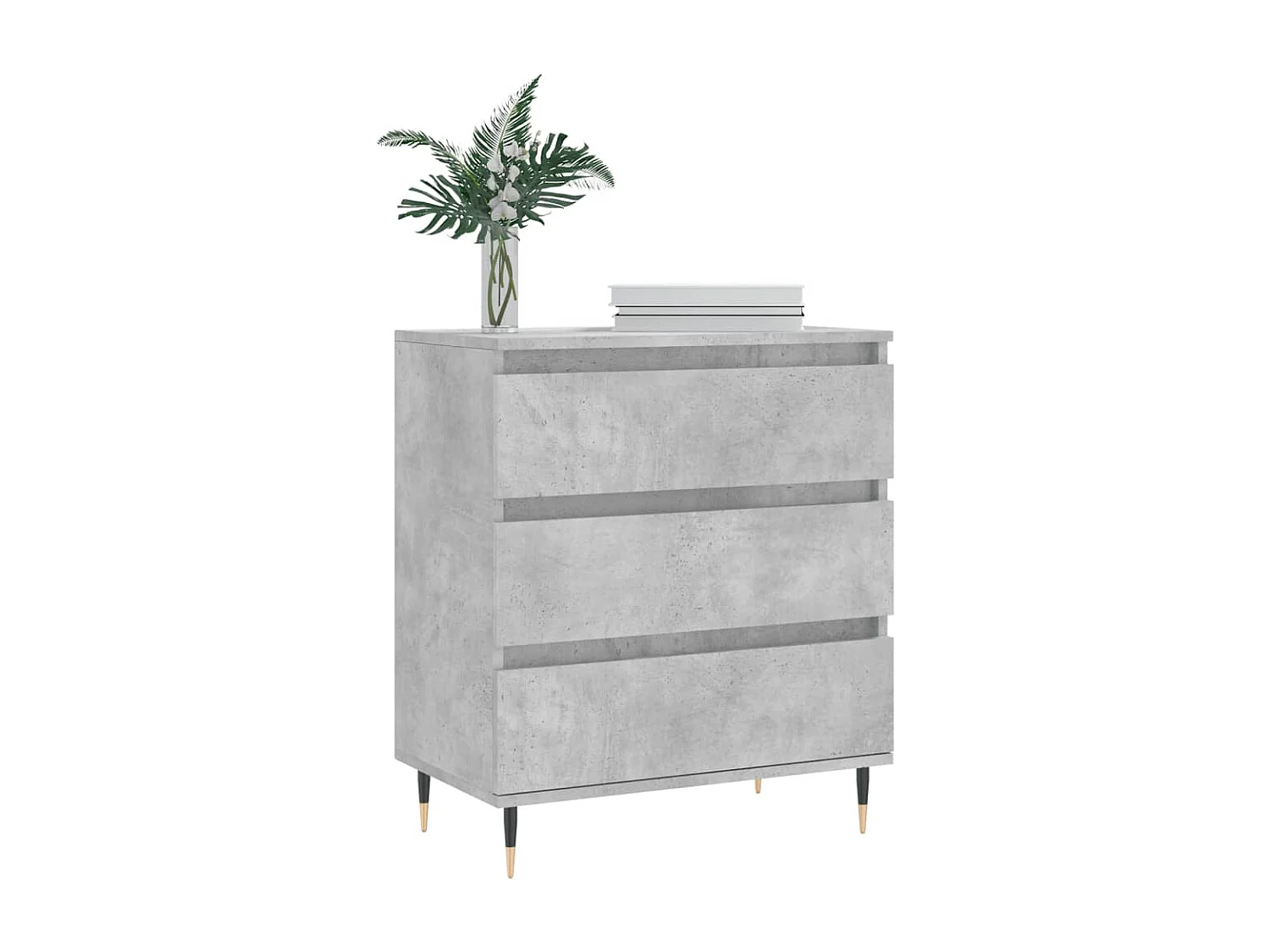 Sideboard Lowboard - Betongrau 60x35x70 cm Holzwerkstoff -RM89160