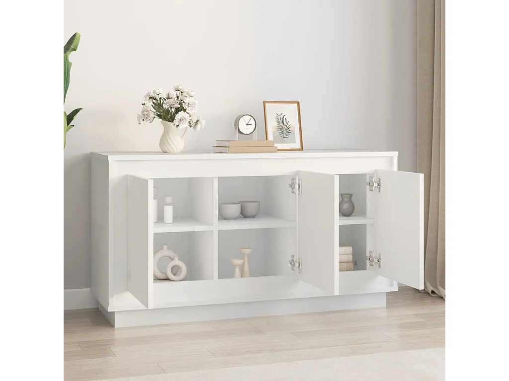 Sideboard Weiß Anrichte 102x35x55 cm Holzwerkstoff -RM10110