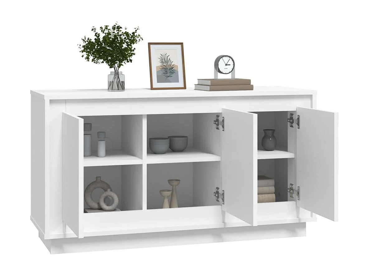 Sideboard Weiß Anrichte 102x35x55 cm Holzwerkstoff -RM10110