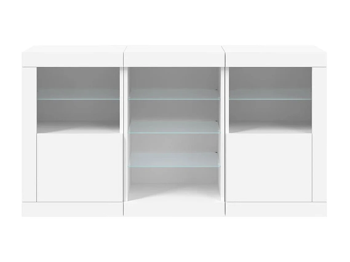 Sideboard mit LED-Leuchten Anrichte Weiß 123x37x67 cm -RM74200