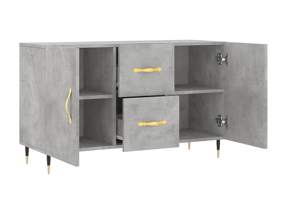 Sideboard Lowboard - Betongrau 100x36x60 cm Holzwerkstoff -RM44934