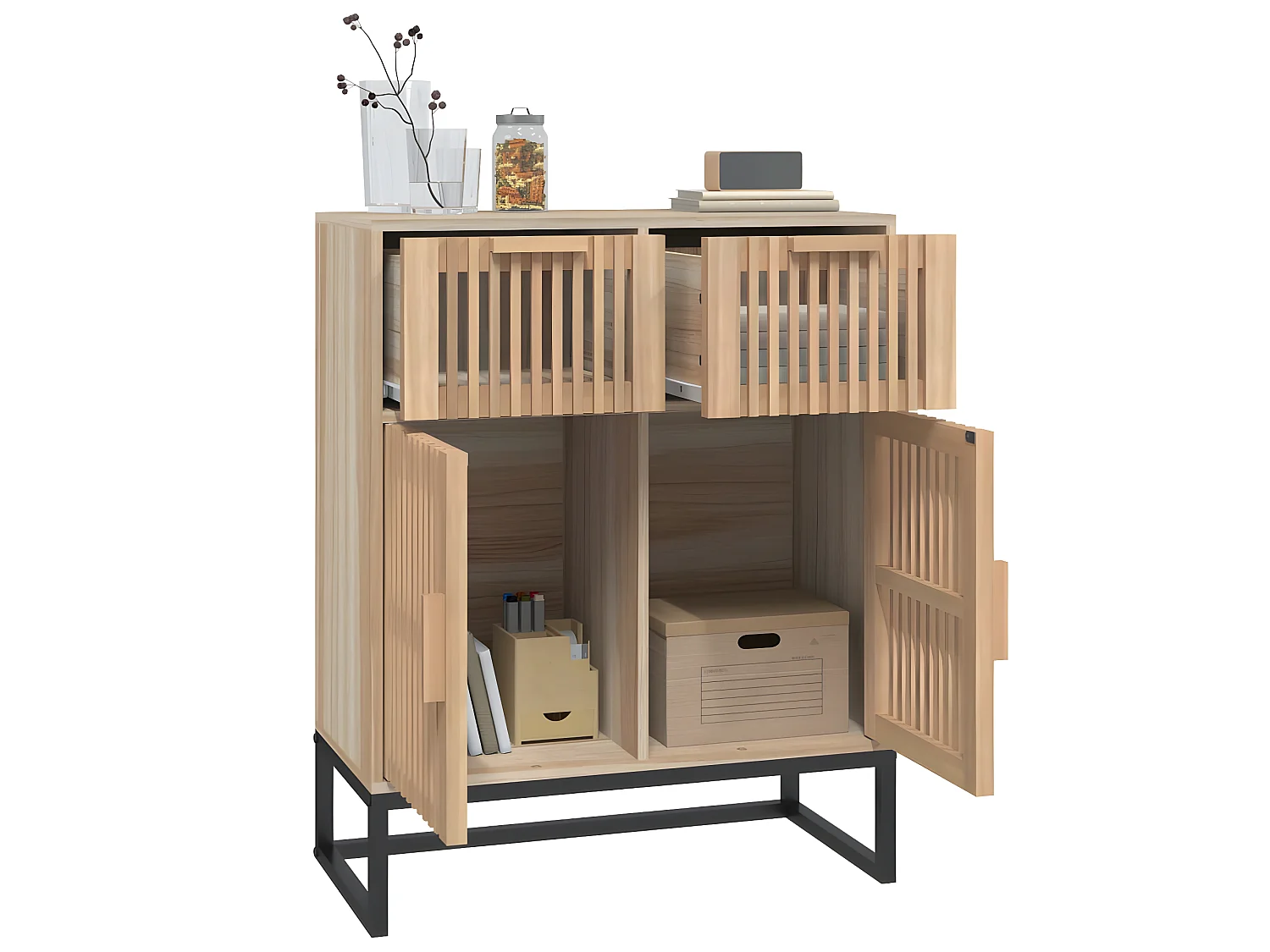 Sideboard Anrichte - 60x30x75 cm Holzwerkstoff -RM81142