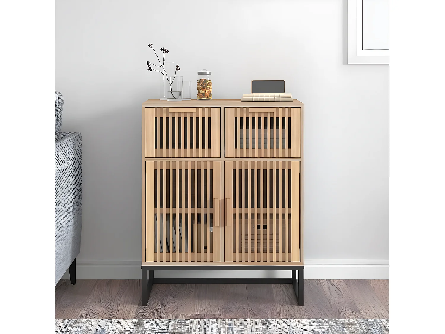 Sideboard Anrichte - 60x30x75 cm Holzwerkstoff -RM81142