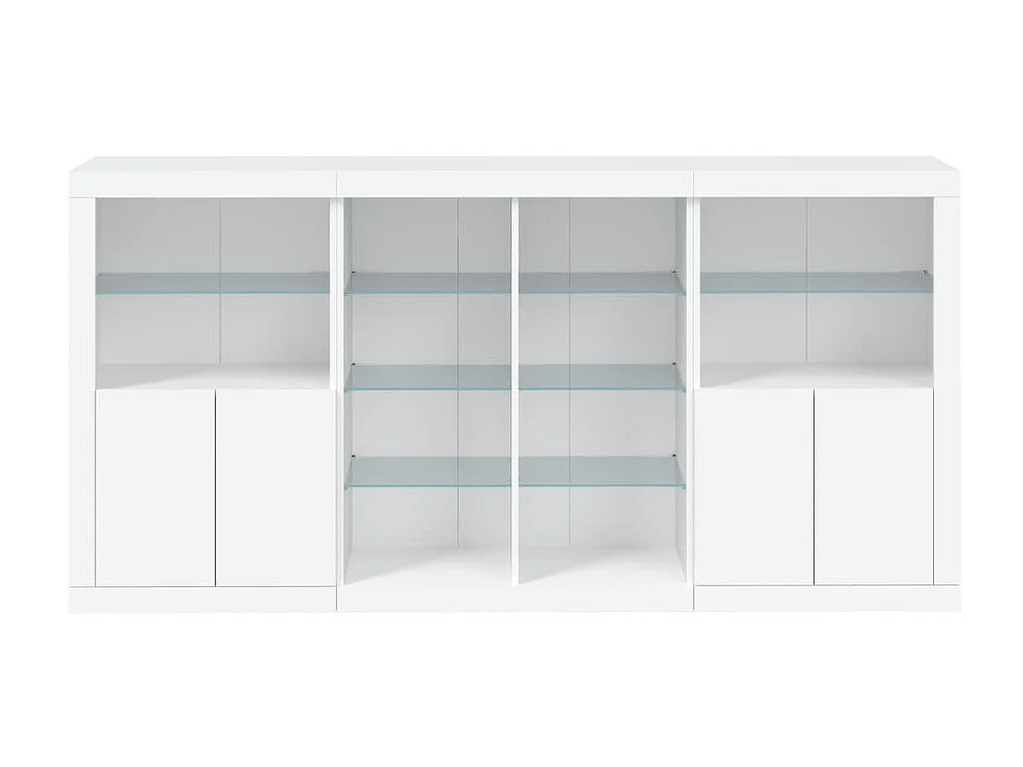 Sideboard mit LED-Leuchten Anrichte Weiß 202x37x100 cm -RM80431