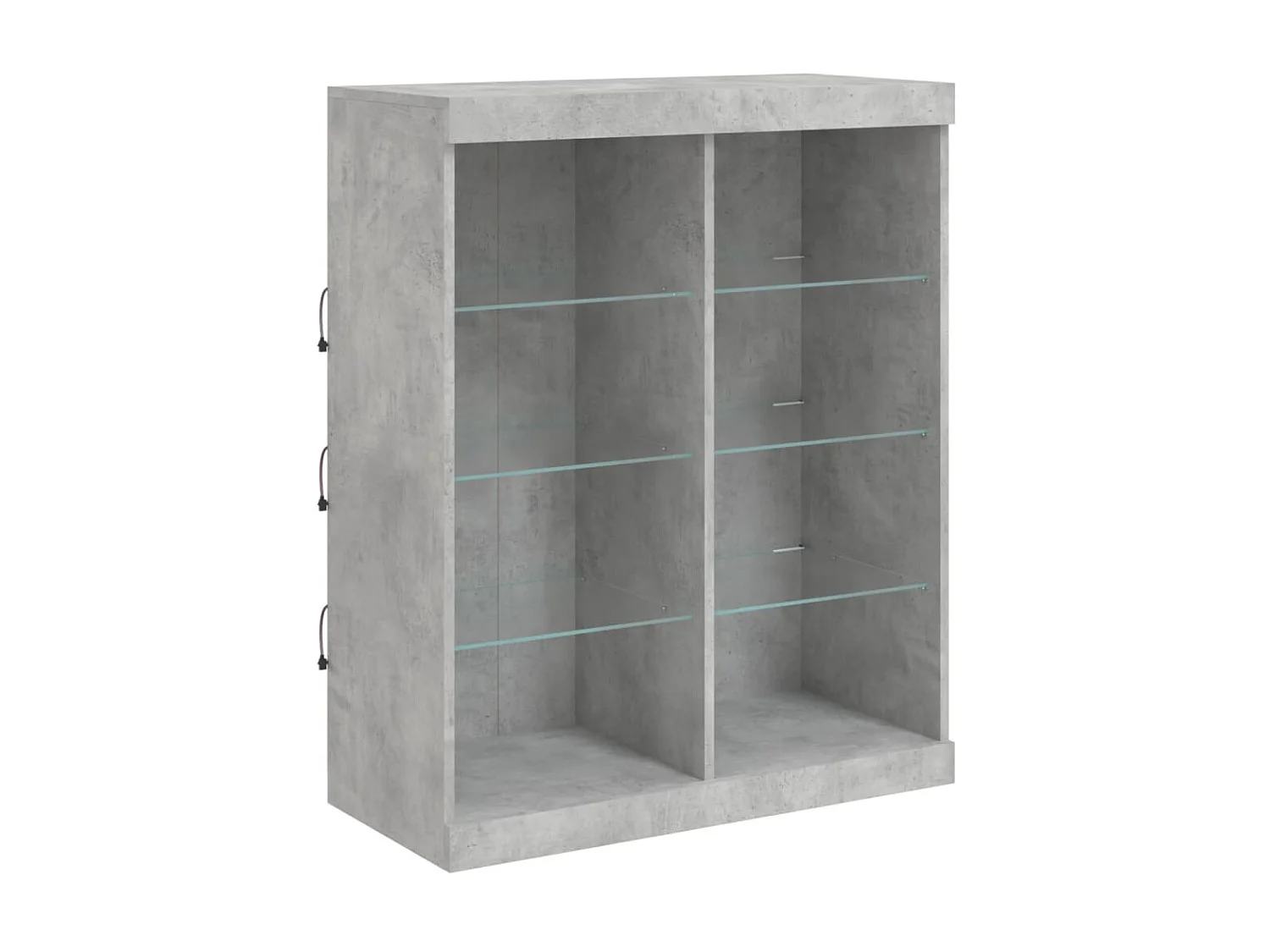 Sideboard mit LED-Leuchten - Anrichte Betongrau 81x37x100 cm -RM40821