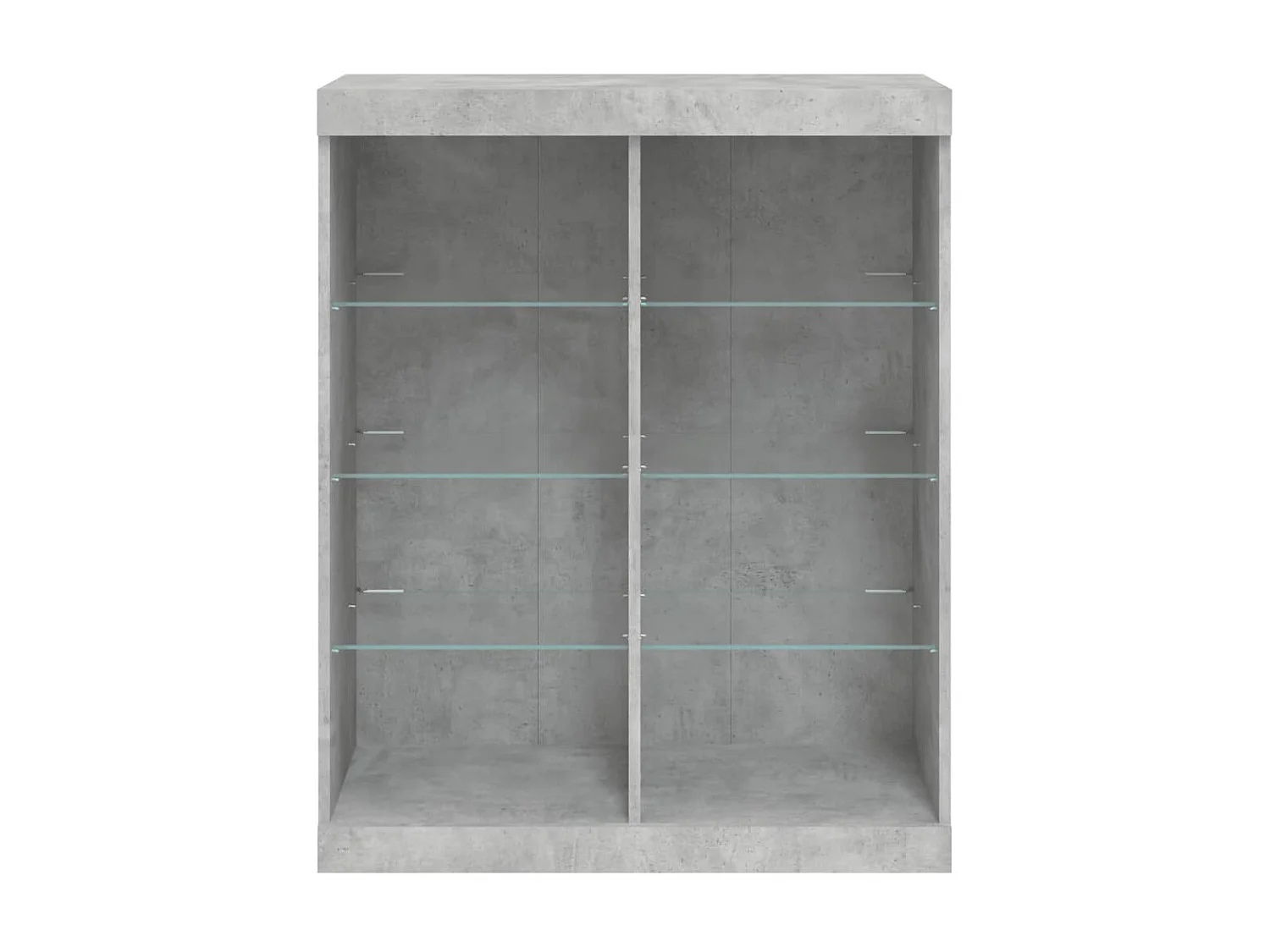 Sideboard mit LED-Leuchten - Anrichte Betongrau 81x37x100 cm -RM40821