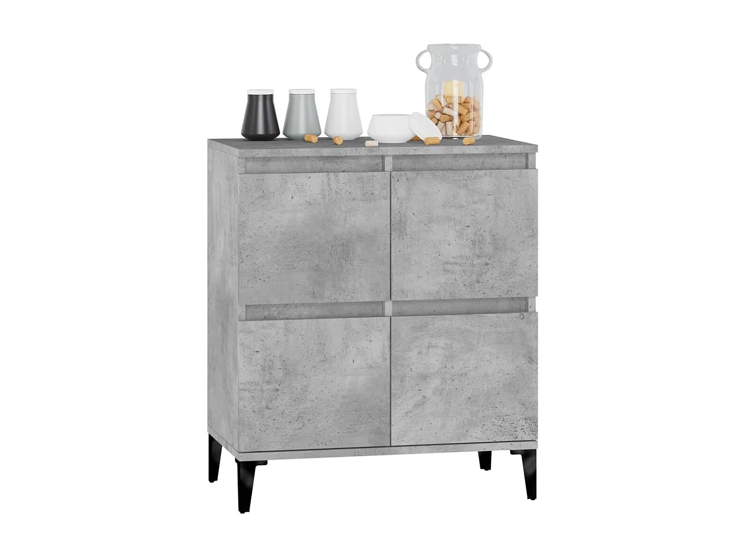 Sideboard Lowboard - Betongrau 60x35x70 cm Holzwerkstoff -RM68395