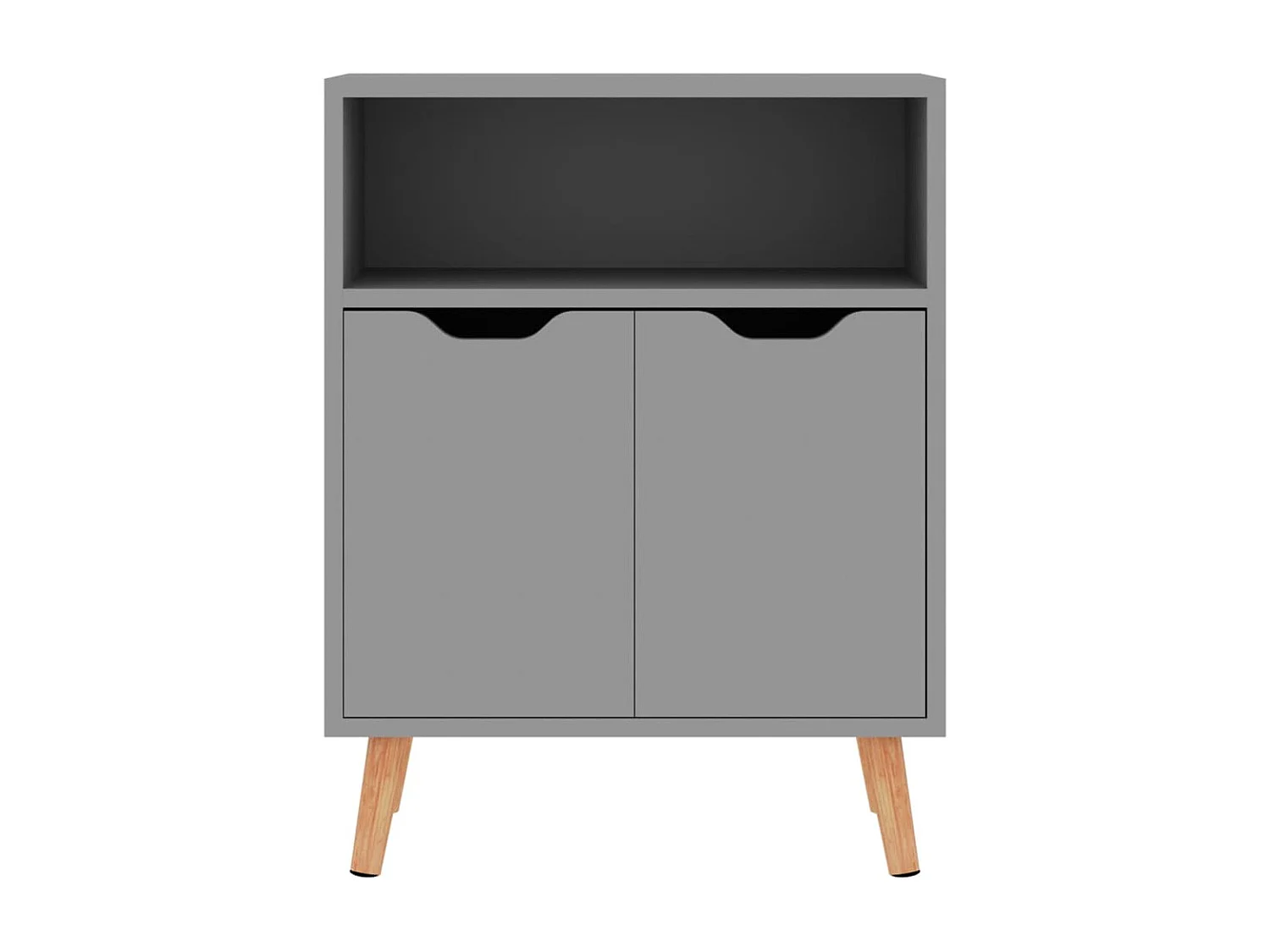 Sideboard Grau - Lowboard 60x30x72 cm Holzwerkstoff -RM10541