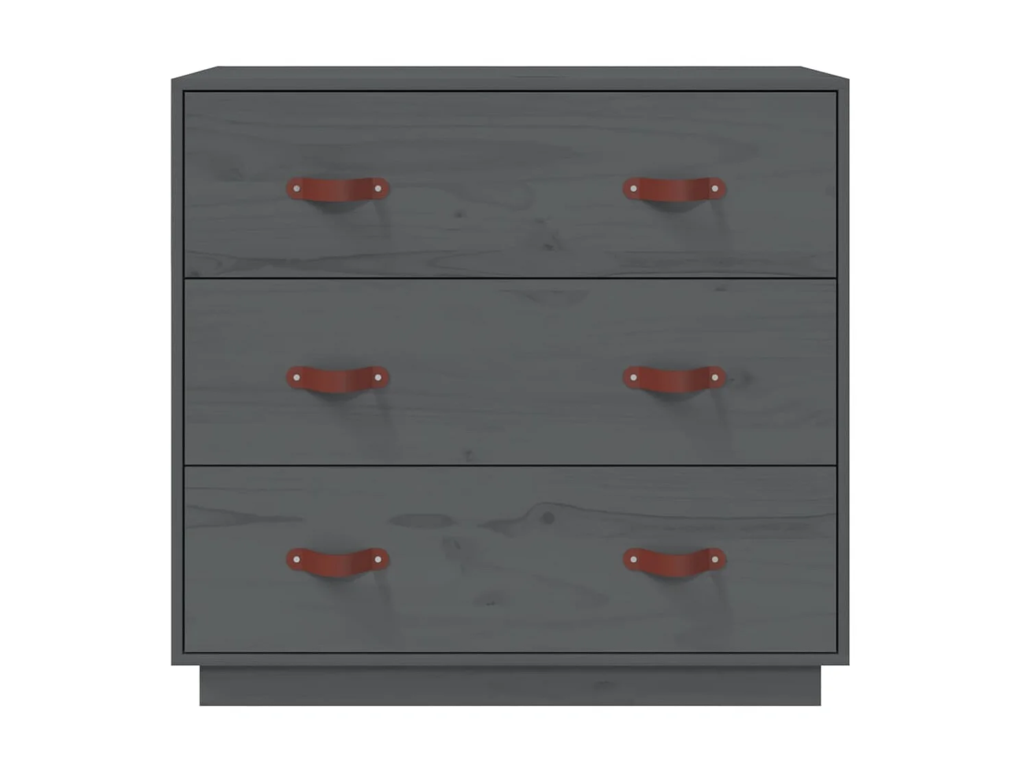 Sideboard Grau - Lowboard 80x40x75 cm Massivholz Kiefer -RM59113