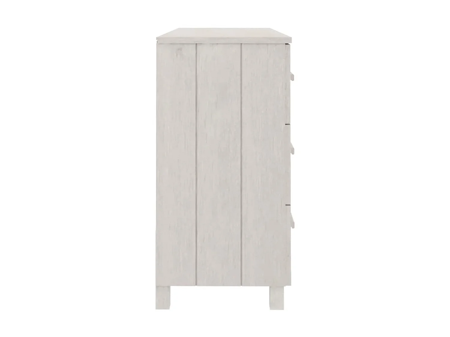 Sideboard Lowboard - HAMAR Weiß 113x40x80 cm Massivholz Kiefer -RM64813