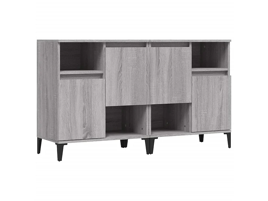 Sideboards Grau im 2er-Set Anrichten Sonoma 60x35x70 cm Holzwerkstoff -RM74338