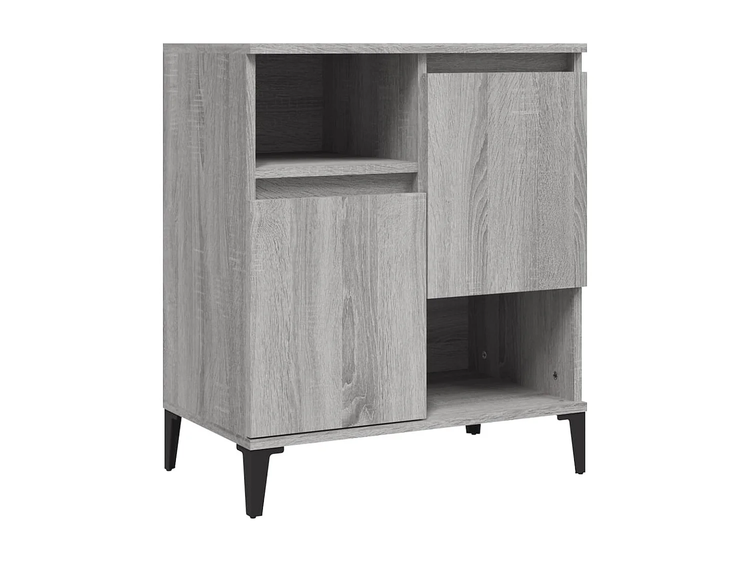 Sideboards Grau im 2er-Set Anrichten Sonoma 60x35x70 cm Holzwerkstoff -RM74338