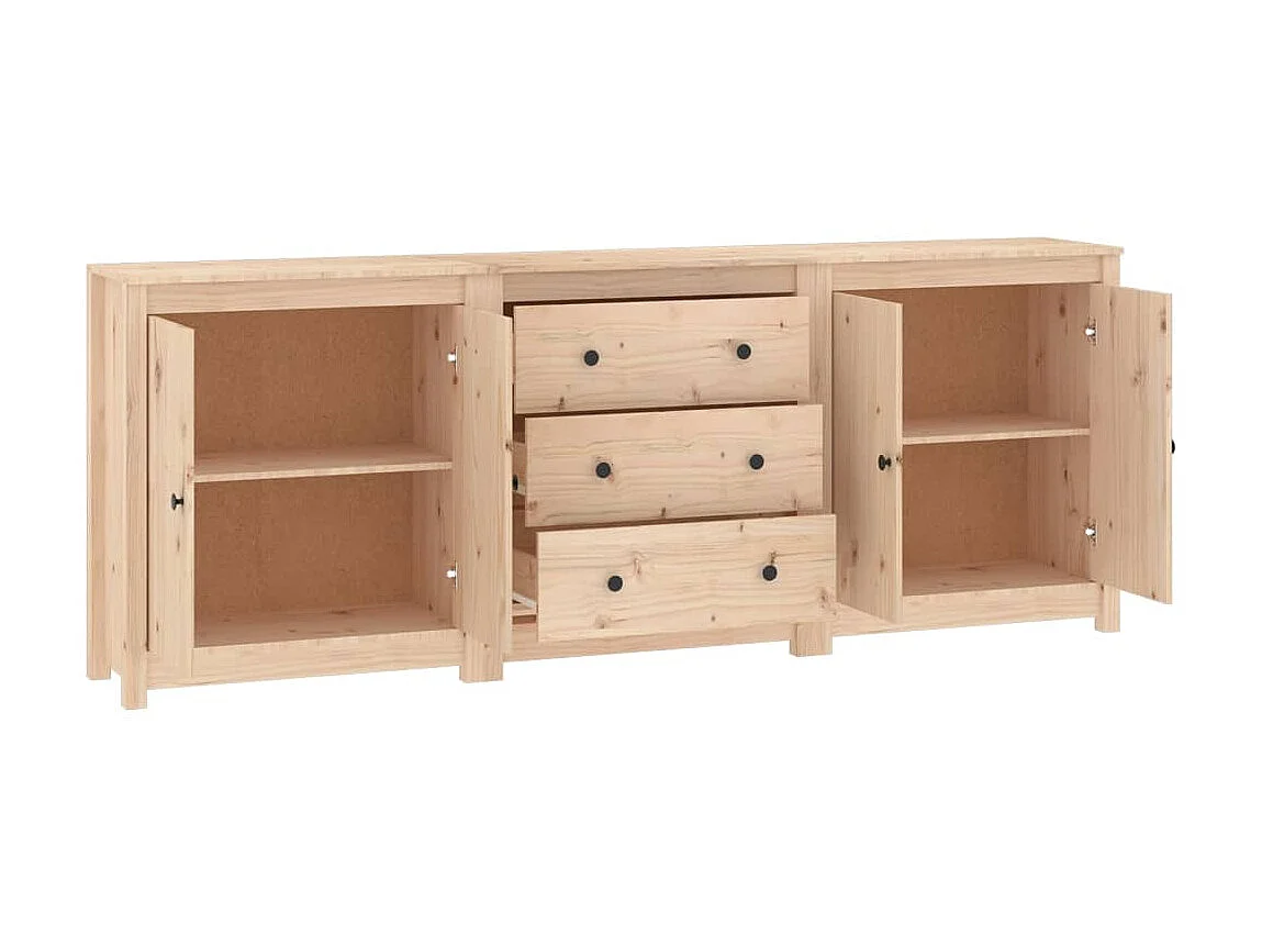 Sideboard Anrichte - 210x35x80 cm Massivholz Kiefer -RM54114