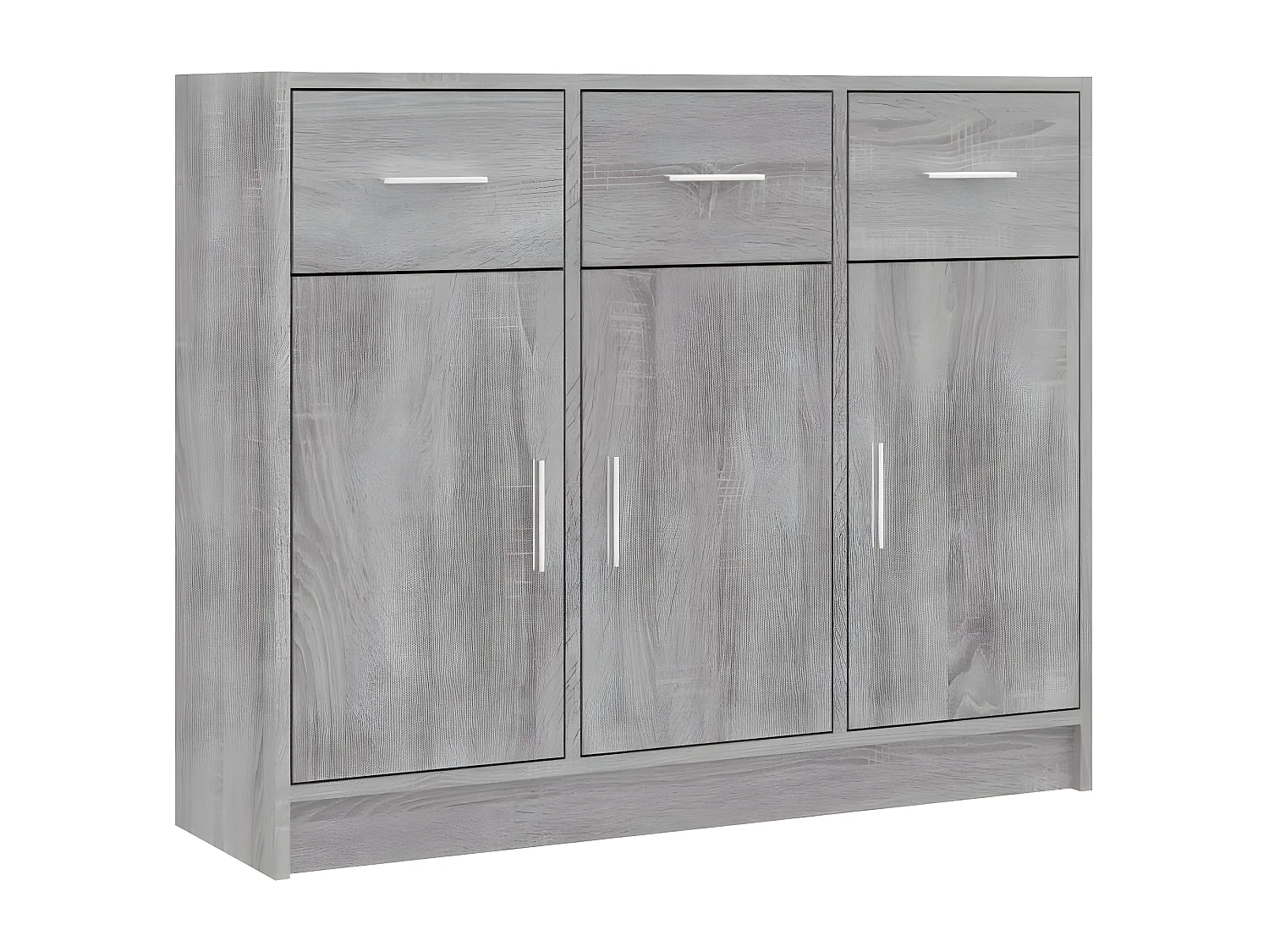 Sideboard Lowboard - Grau Sonoma 91x28x75 cm Holzwerkstoff -RM63389