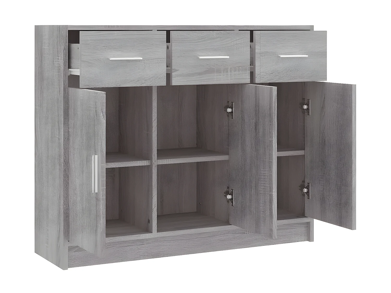 Sideboard Lowboard - Grau Sonoma 91x28x75 cm Holzwerkstoff -RM63389