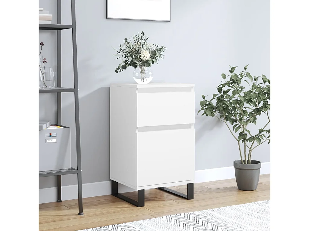 Sideboard Weiß Anrichte 40x35x70 cm Holzwerkstoff -RM57347