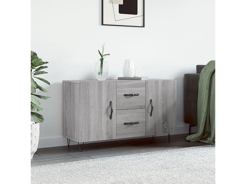 Sideboard Grau Sonoma - Lowboard 100x36x60 cm Holzwerkstoff -RM26602