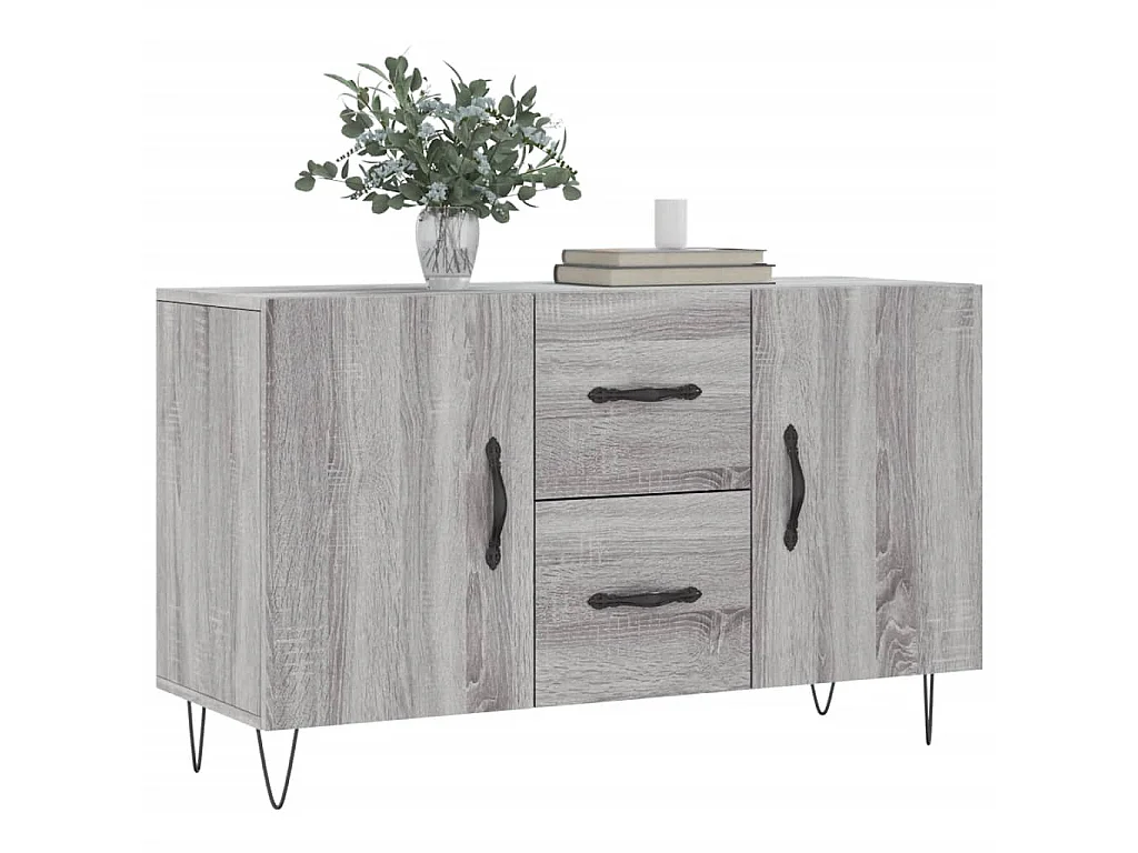 Sideboard Grau Sonoma - Lowboard 100x36x60 cm Holzwerkstoff -RM26602
