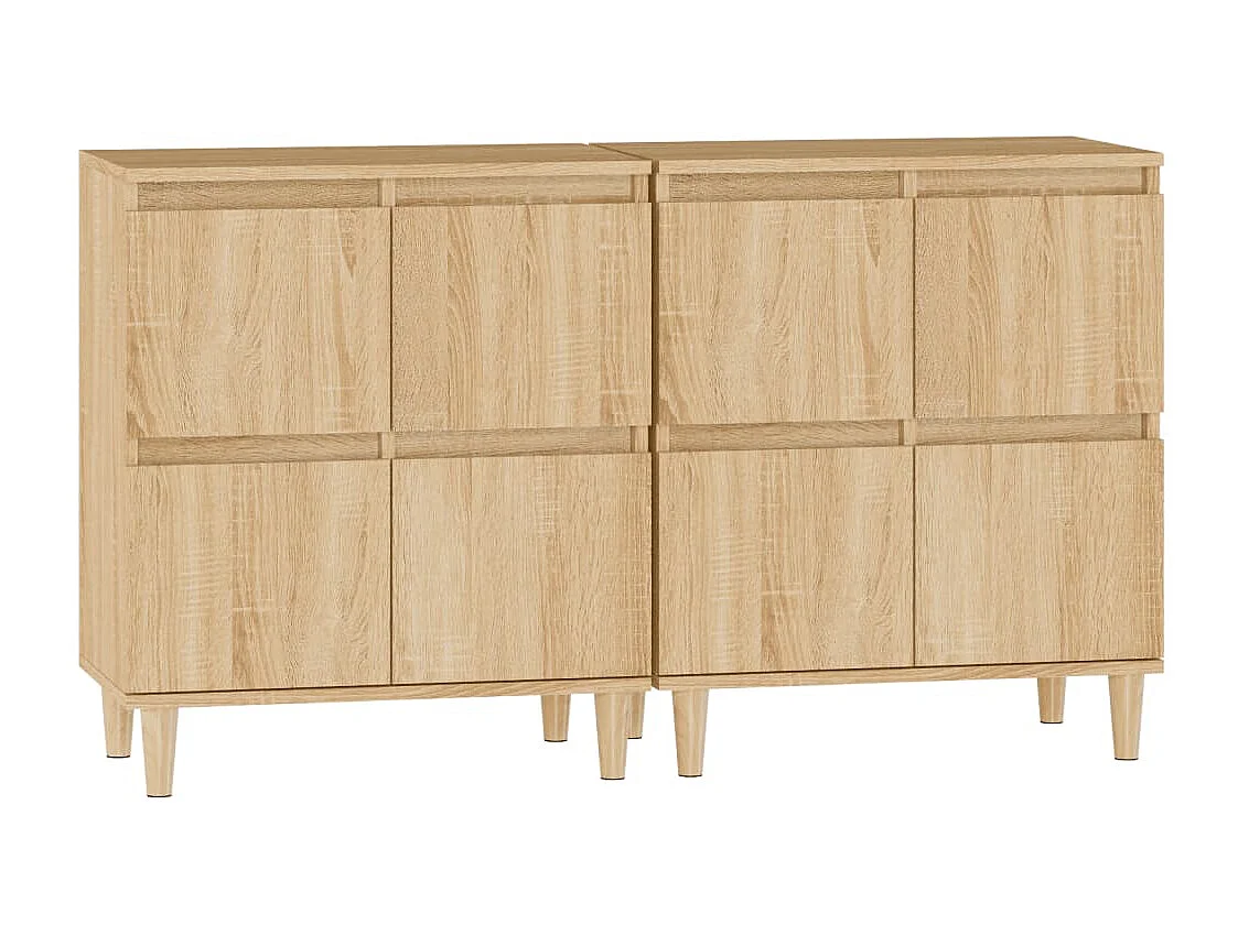 Sideboards im 2er-Set Lowboards Sonoma-Eiche 60x35x70 cm Holzwerkstoff -RM34737