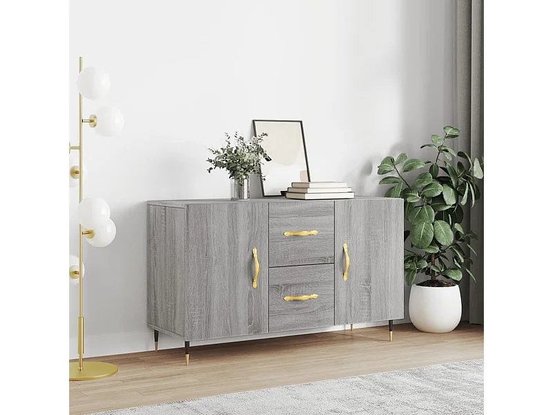 Sideboard Grau Sonoma - Lowboard 100x36x60 cm Holzwerkstoff -RM46227