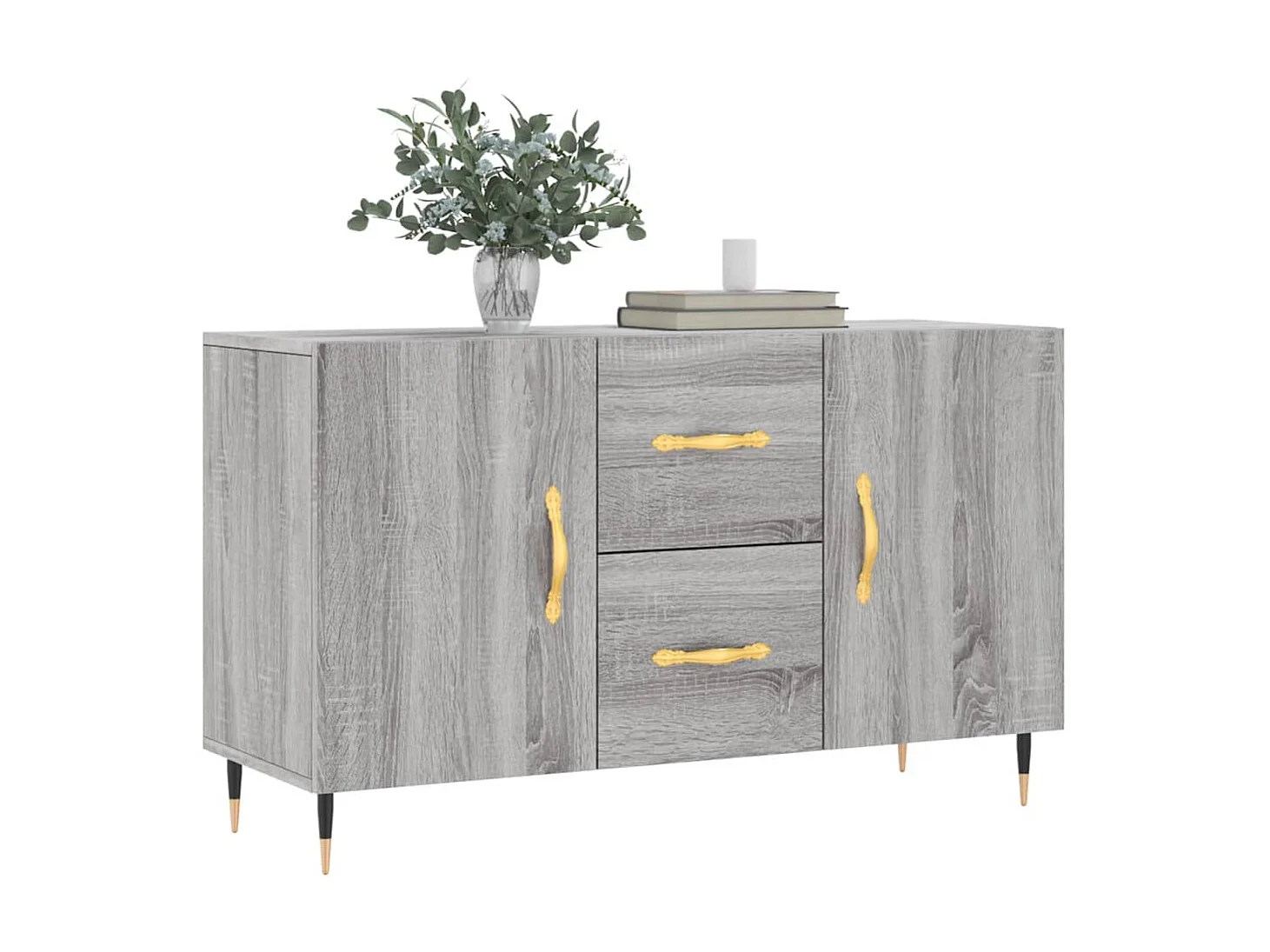 Sideboard Grau Sonoma - Lowboard 100x36x60 cm Holzwerkstoff -RM46227