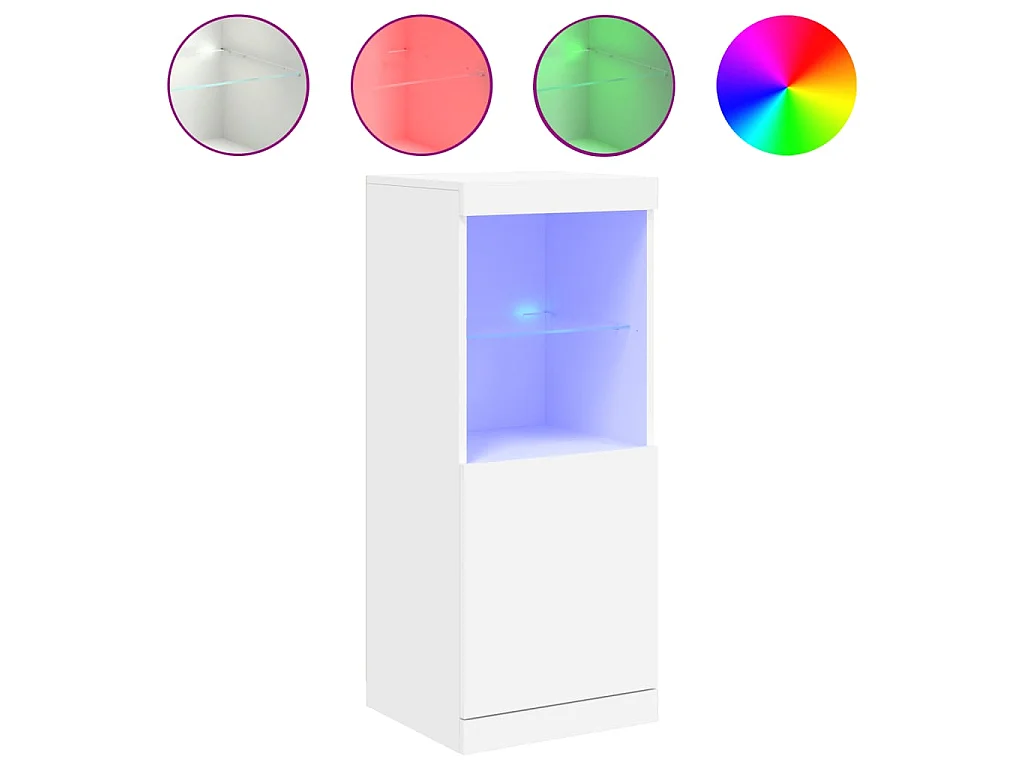 Sideboard Anrichte mit LED-Beleuchtung Weiß 41x37x100 cm -RM26953